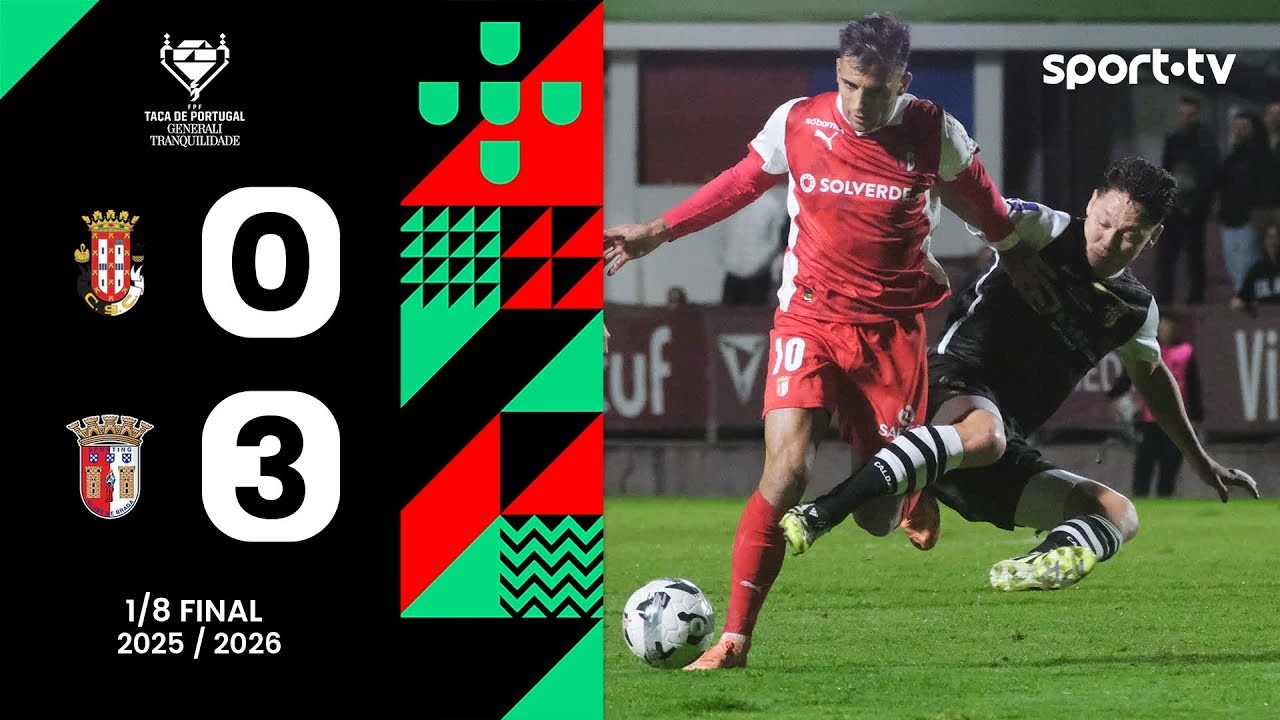 #ไฮไลท์ฟุตบอล [ เอฟซี คัลดาส 0 - 3 สปอร์ติ้ง บราก้า ] โปรตุเกส คัพ 2025/24.12.68